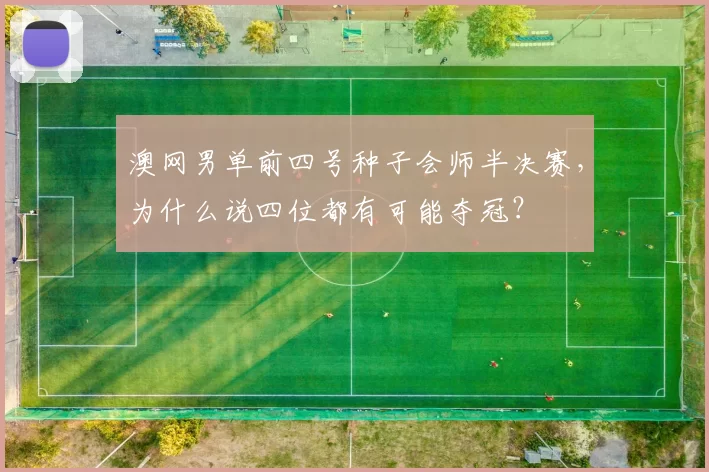 澳网男单前四号种子会师半决赛，为什么说四位都有可能夺冠？